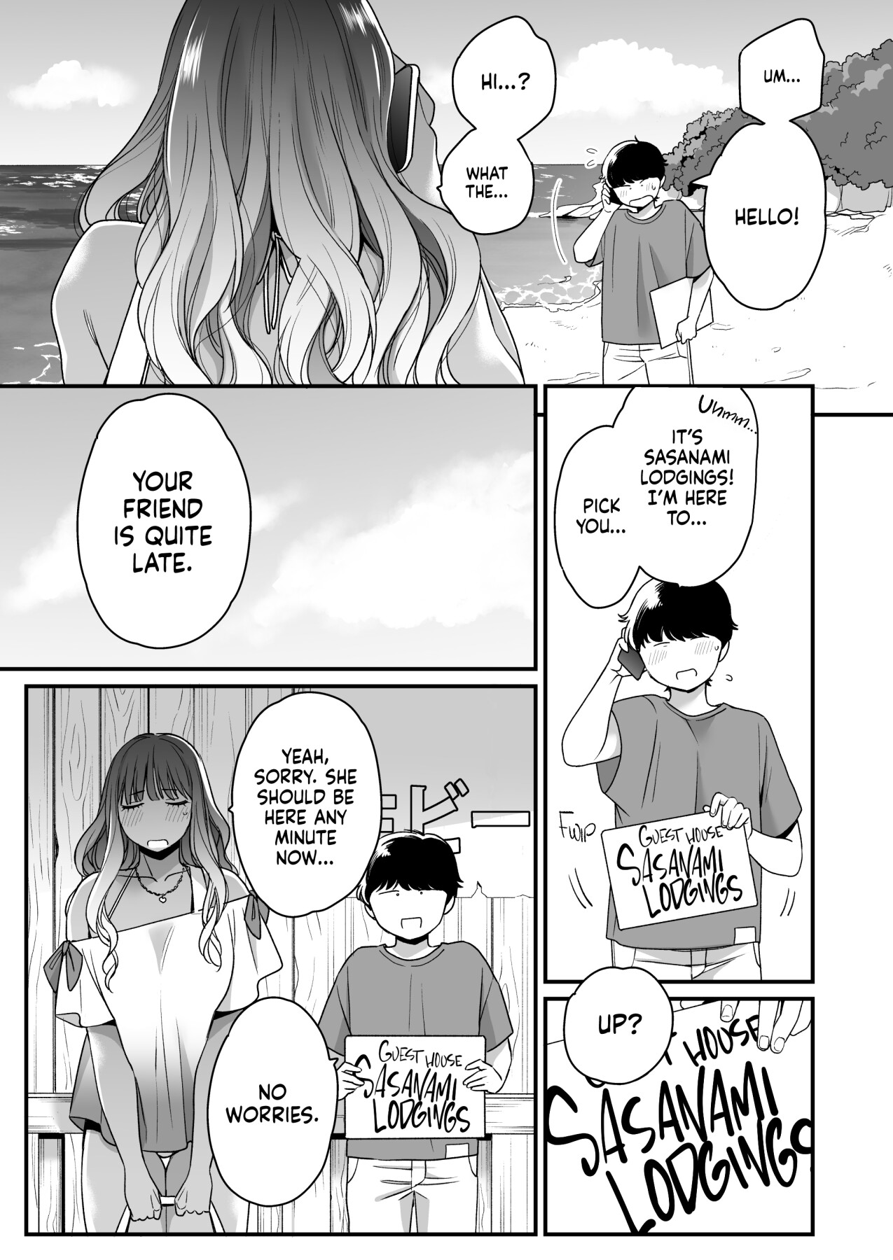 Hentai Manga Comic-Beach, Sun, And A Pair Of Gyarus!-Read-4